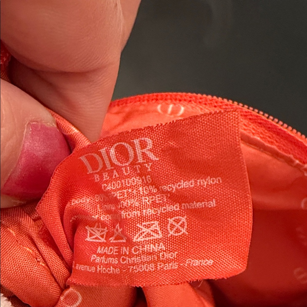 Dior Cream and Orange Pouch - Picture 5 of 5
